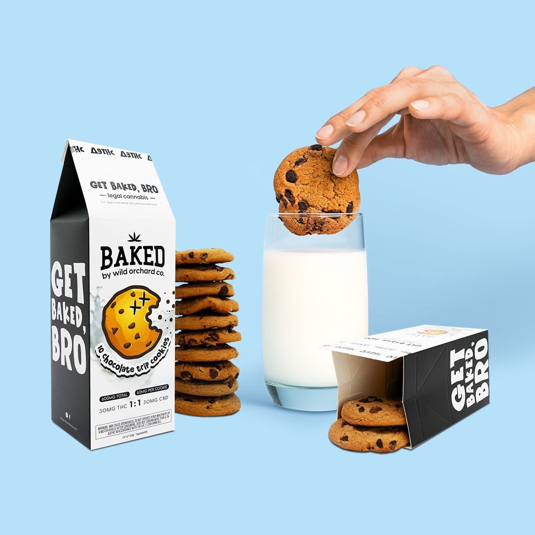 Baked Delta-9 Chocolate Trip Cookies – Wild Orchard Hemp