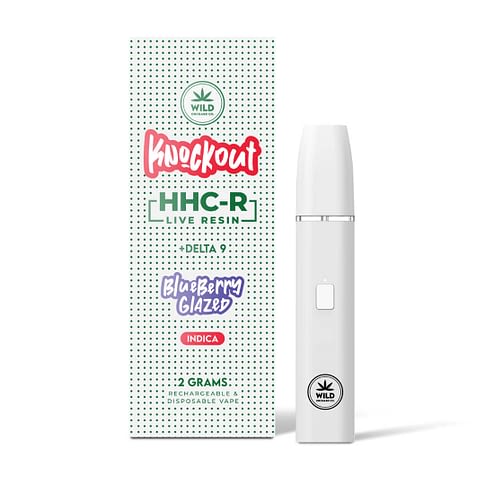 Knockout “Blueberry Glazed” HHC-R Live Resin Vape 2 Gram Review – Wild  Orchard Hemp