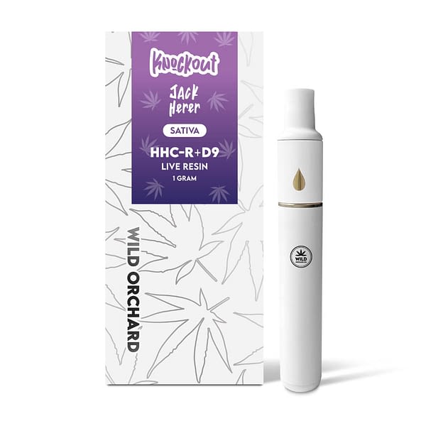 Knockout “Jack Herer” HHC-R Live Resin Vape 1 Gram – Wild Orchard Hemp
