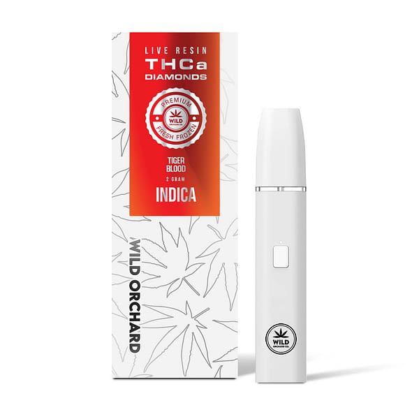 THCa Diamonds “Tiger Blood” Live Resin Vape 2 Gram – Wild Orchard Hemp