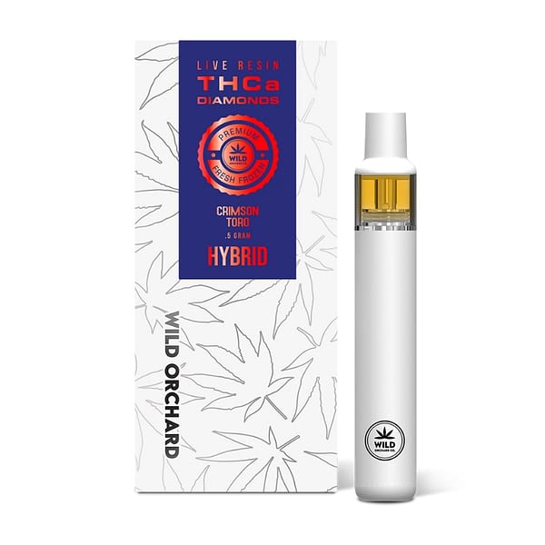 THCa Diamond “Crimson Toro” Live Resin Vape Half Gram – Wild